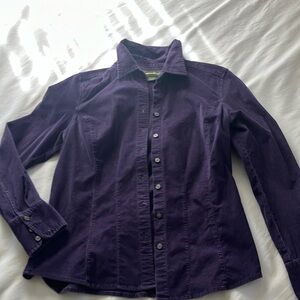 Women’s Eddie Bauer Purple corduroy Shirt M